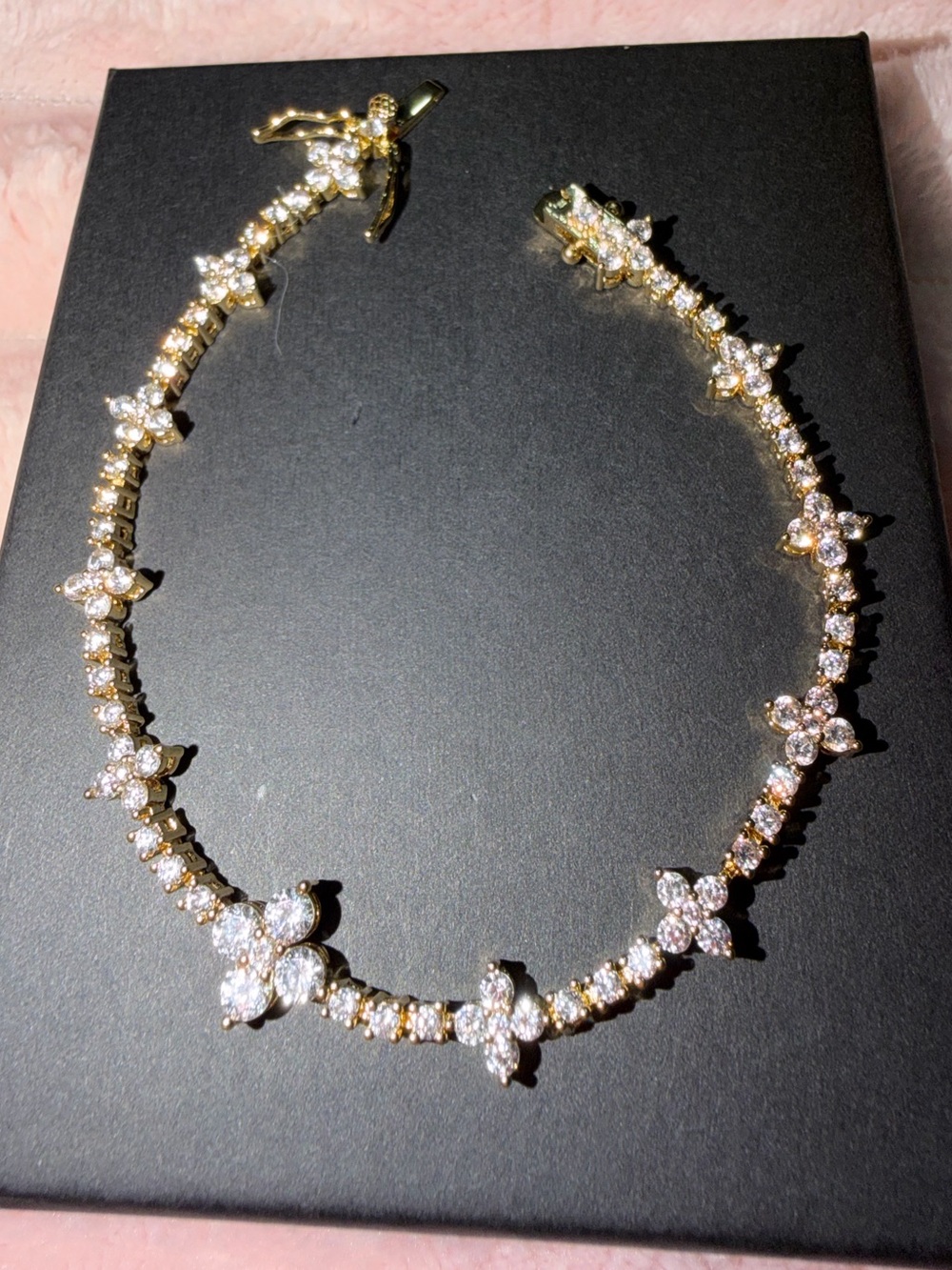 Gold Clover Tennis Bracelet - Women's Jewelry